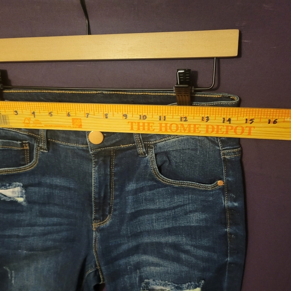 Harper Blue Skinny Jeans with Distressed Detailing - Picture 3 of 9